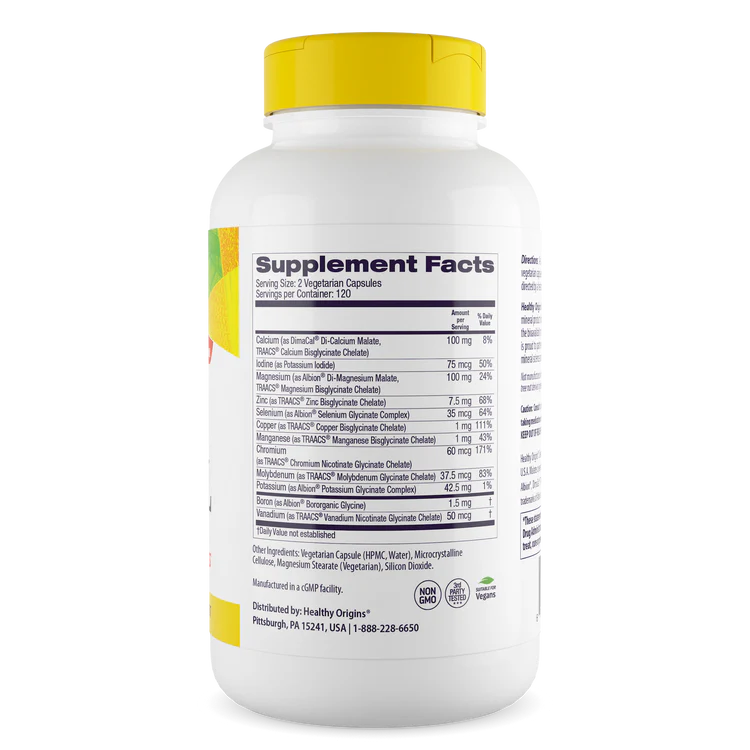 Healthy Origins® Chelated Multi Mineral 240veggiecaps - Image 3
