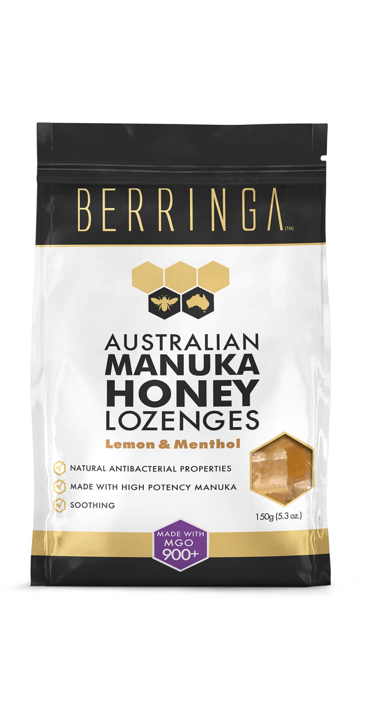 Berringa Manuka Honey Lozenges-Lemon & Menthol